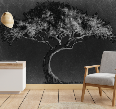 Wall mural trees graceful tree silhouette - TenStickers