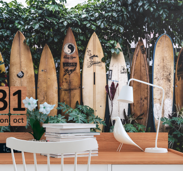 Wall mural vehicle surfboards on showcase - TenStickers