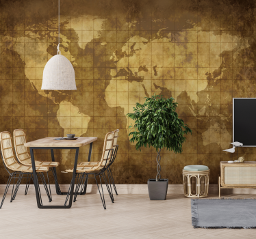 Wall mural vintage world map for kids - TenStickers