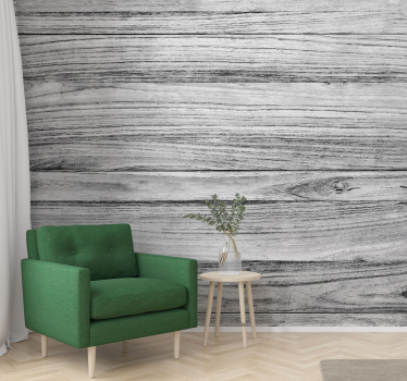Wall mural wood texture gray color wood mural - TenStickers