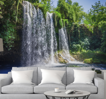 Waterfall landscape wall mural - TenStickers