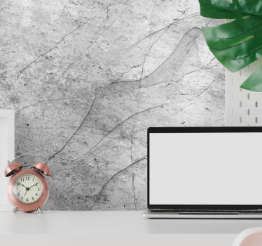White marble black texture design Bathroom wall murals - TenStickers