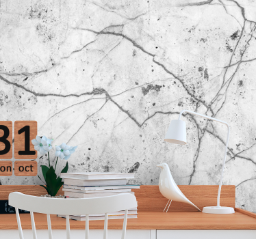 White marble texture design Hallway Wall mural - TenStickers