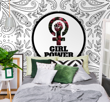 Women sign saying girl power word wall mural - TenStickers