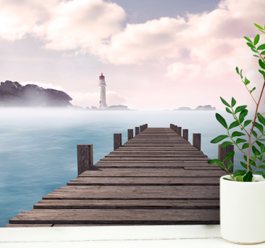 Wooden dock aesthetic photography nature murals - TenStickers
