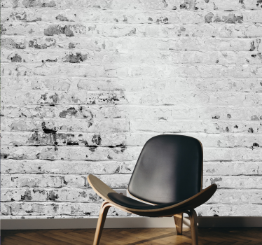 Worn white brick texture  brink mural - TenStickers