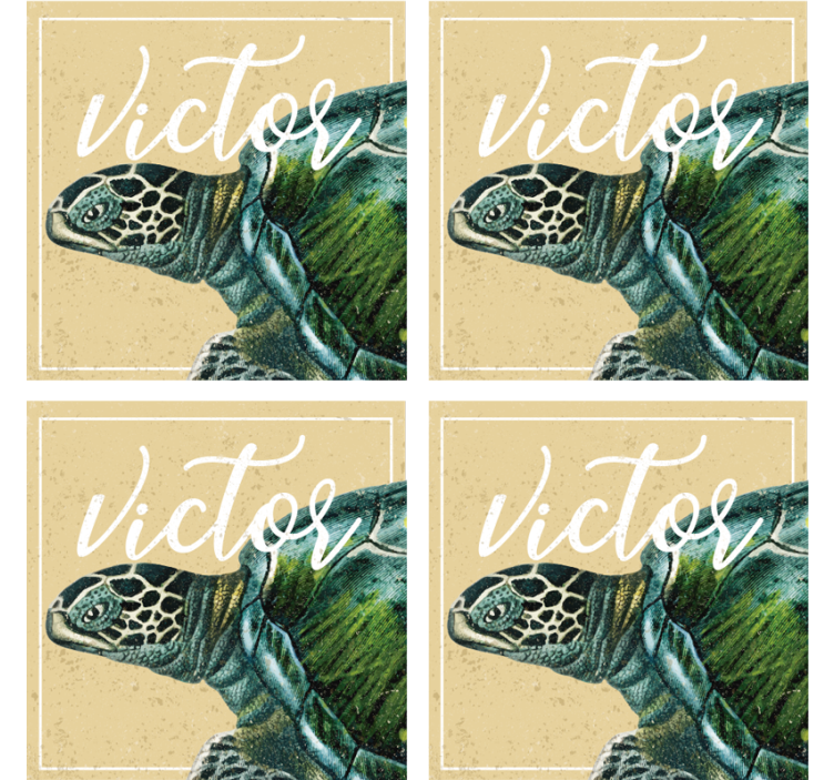 Custom Sea Turtle Personalised Coasters - TenStickers
