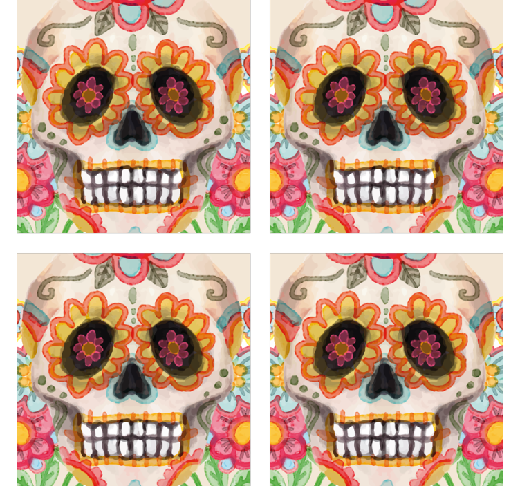 Mexican skull drink coaster - TenStickers