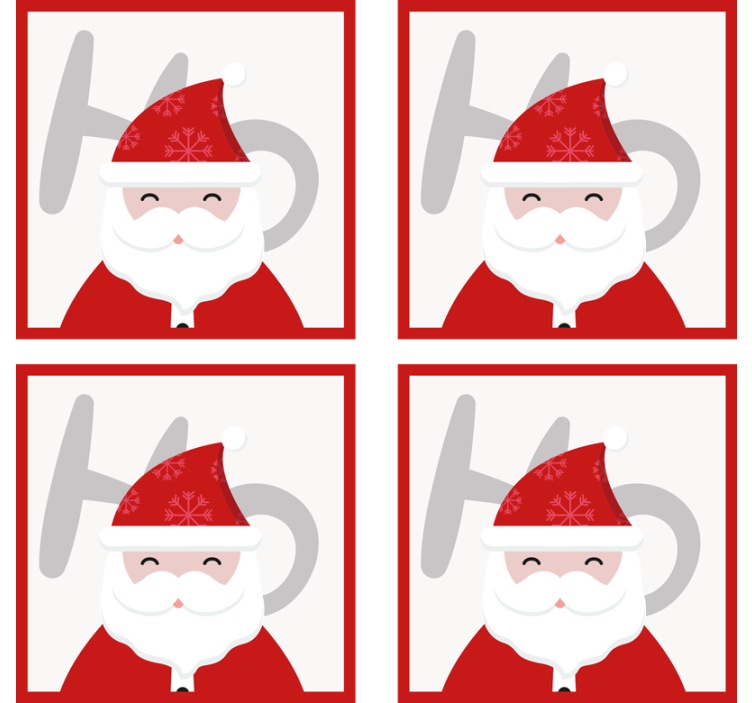 Santa Claus and HoHoHo drink coaster - TenStickers