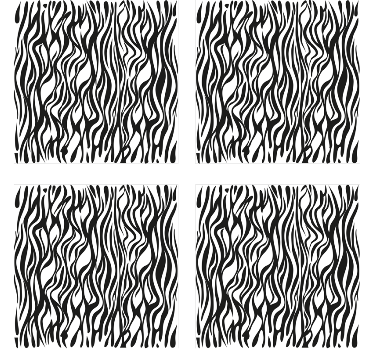 Zebra Background texture coaster - TenStickers