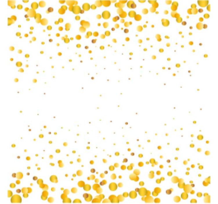 Golden confetti pattern coaster wedding coaster - TenStickers