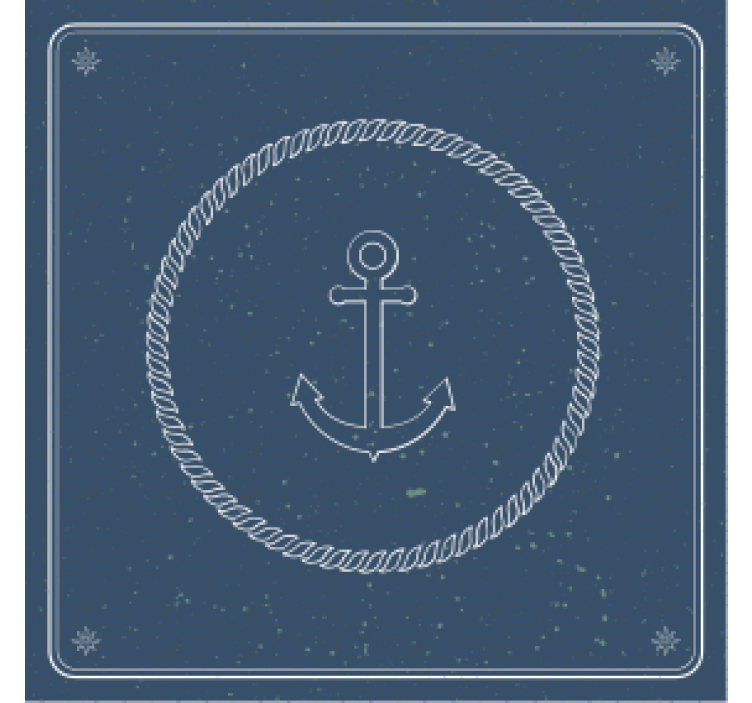 Anchor marine vintage coaster - TenStickers