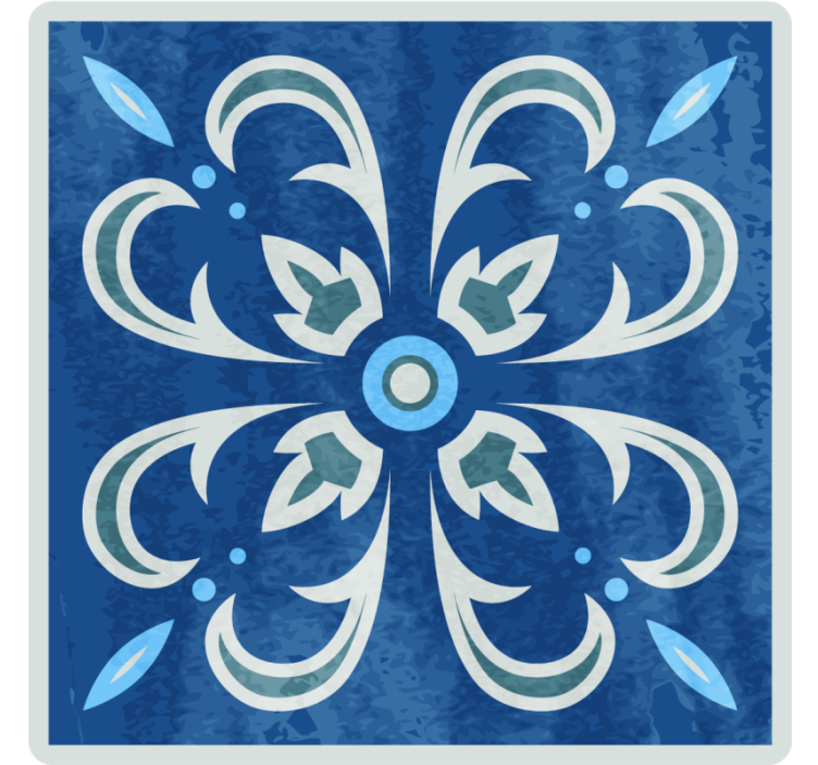 Moroccan blue tile coasters - TenStickers