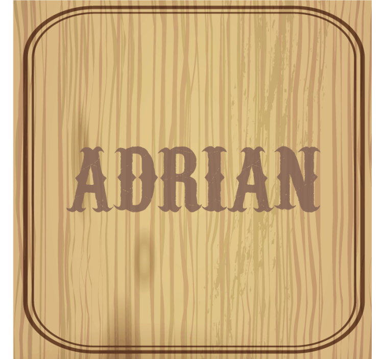 Personalisable coasters with wood grain design - TenStickers