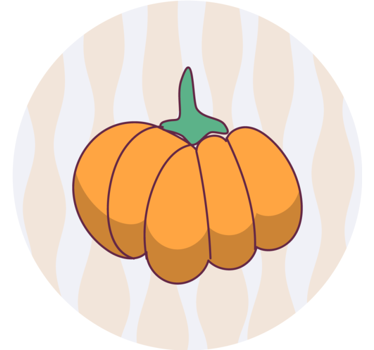 Halloween coaster in stylized pumpkin shape - TenStickers