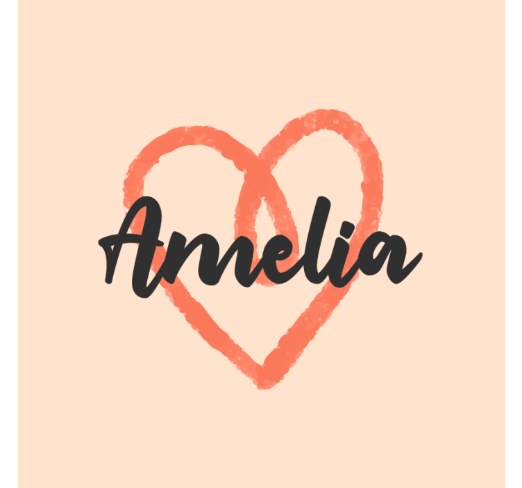 Pink heart coasters with customizable text - TenStickers