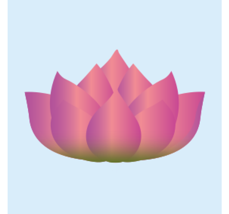 Lotus flower vinyl drink coaster - TenStickers