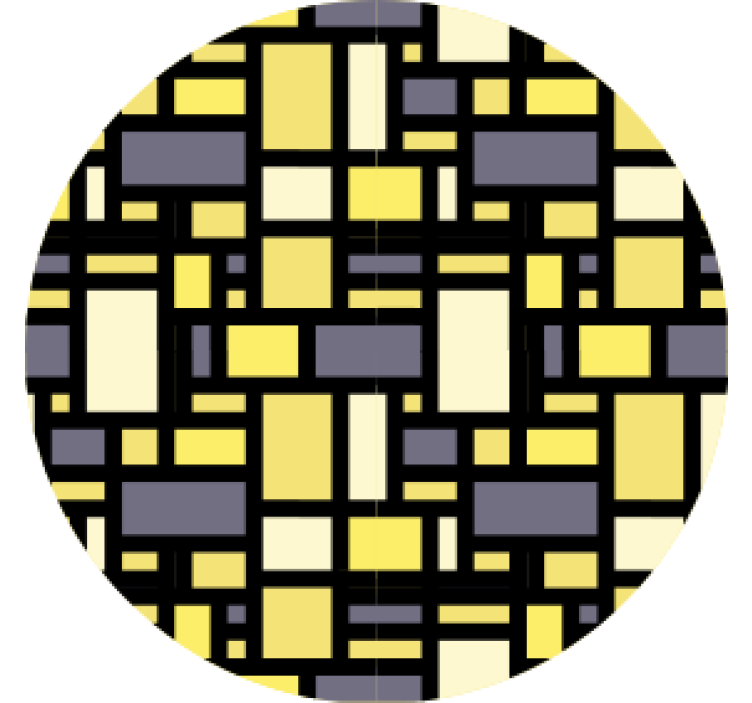 Coasters in geometric yellow and gray pattern - TenStickers
