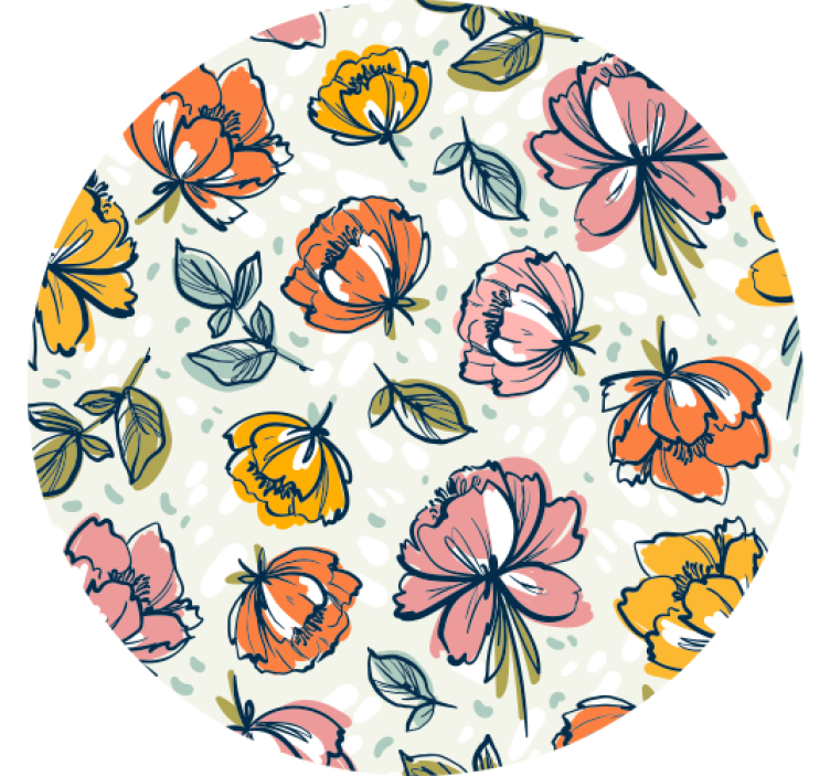 Modern coaster botanical print design - TenStickers