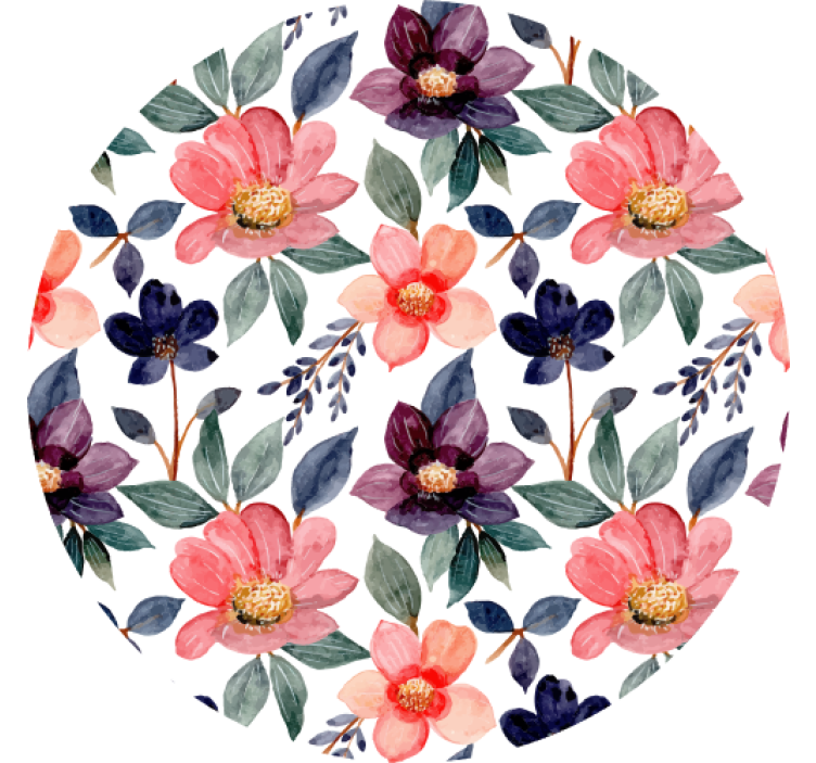 Geek coasters floral design burst - TenStickers