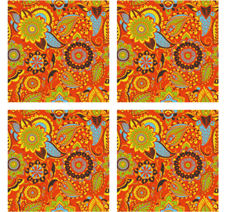 Geek coasters with lively floral design - TenStickers