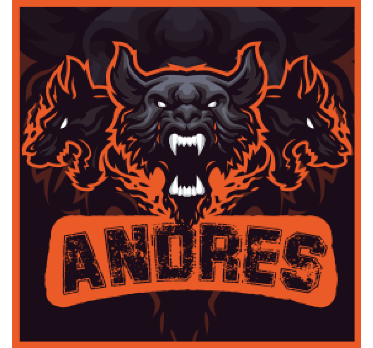 Geek coasters three headed beast - TenStickers