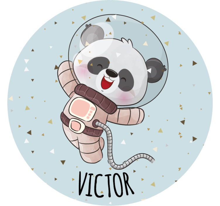 Vintage coasters cheerful astronaut panda - TenStickers