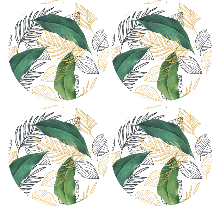 Modern coaster with lush greenery design - TenStickers