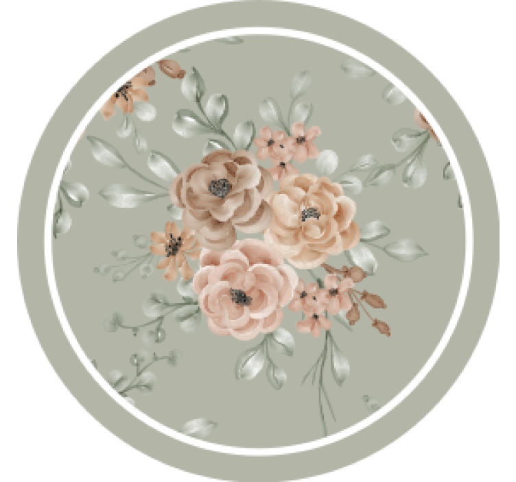 Modern coaster floral elegance design - TenStickers