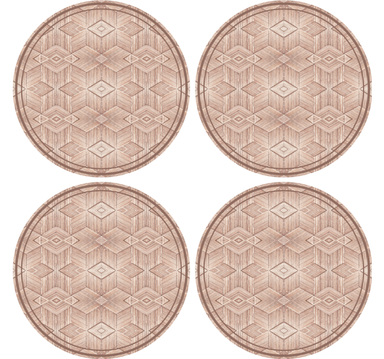 Coasters with geometric patterned design - TenStickers