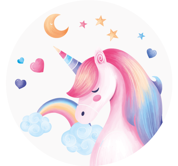 Geek coasters whimsical unicorn design - TenStickers