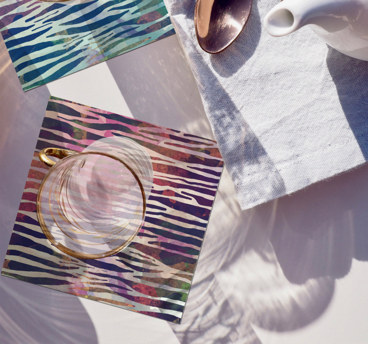 Abstract Zebra Texture zebra coaster - TenStickers