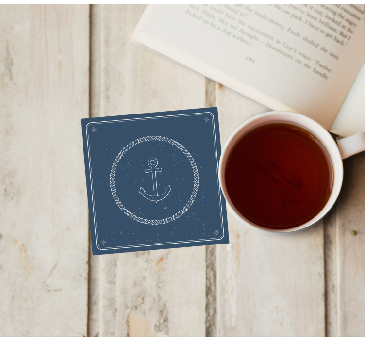 Anchor marine vintage coaster - TenStickers