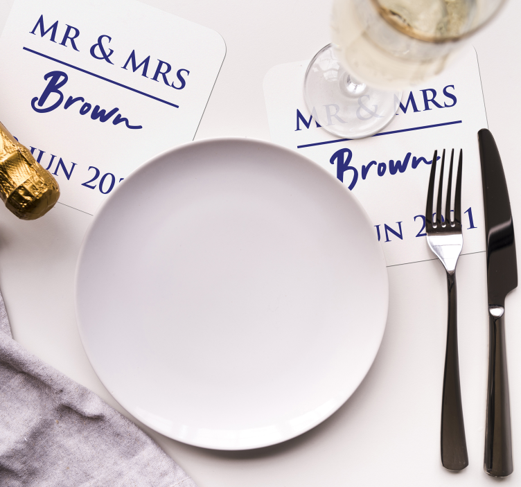 Celebration Wedding  coaster - TenStickers