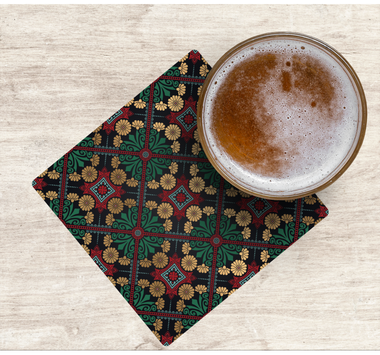 Moroccan colourful tile coasters - TenStickers