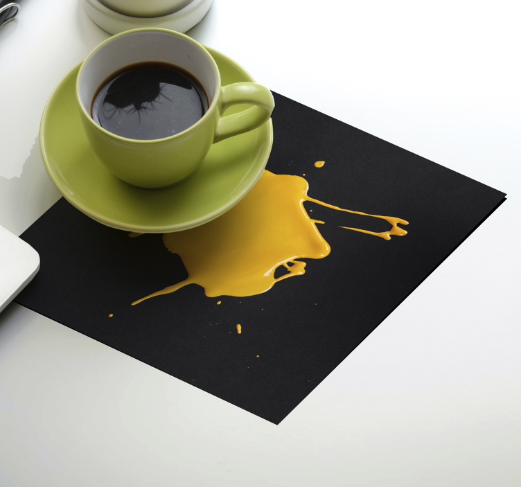 Paint effect drink coaster - TenStickers