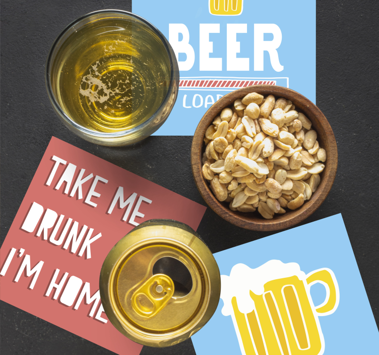 Various Drinking Quotes beer mats - TenStickers