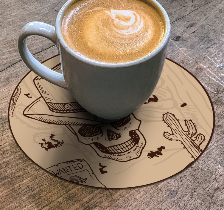Western icons drink coaster - TenStickers