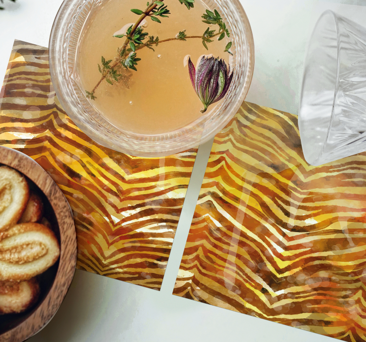 Zebra Patterned Surface coasters - TenStickers