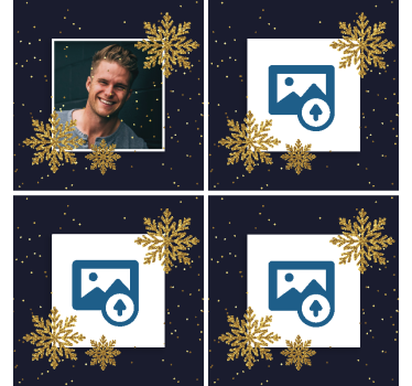 Christmas frame with photo personalised coasters - TenStickers