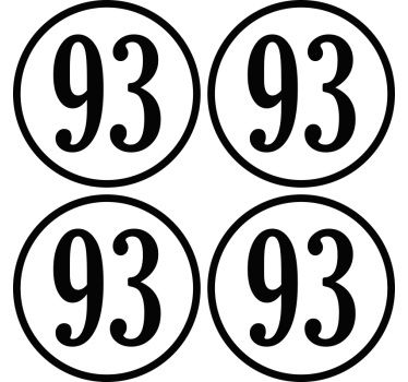 Custom number round personalised beer mats - TenStickers