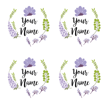 Personalised coasters floral custom design - TenStickers