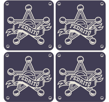 Vintage coasters sheriff star badge design - TenStickers