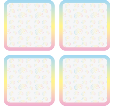 Personalisable coasters with vibrant jellyfish design - TenStickers