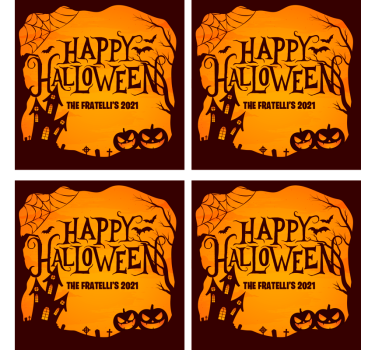Halloween coaster spooky halloween celebration - TenStickers