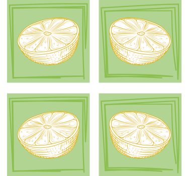 Personalisable coasters lime slice design - TenStickers