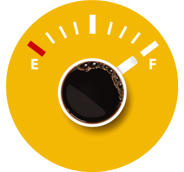 Personalisable coasters with coffee level marker - TenStickers