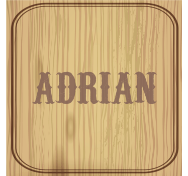 Personalisable coasters with wood grain design - TenStickers