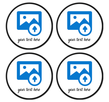 Custom image with text personalised beer mats - TenStickers