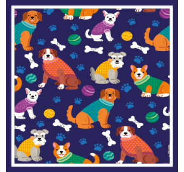 Personalisable coasters with vibrant dog designs - TenStickers